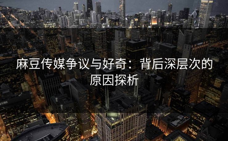 麻豆传媒争议与好奇：背后深层次的原因探析  第1张